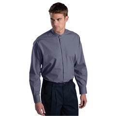 #1396 Banded Collar Broadcloth Shirt